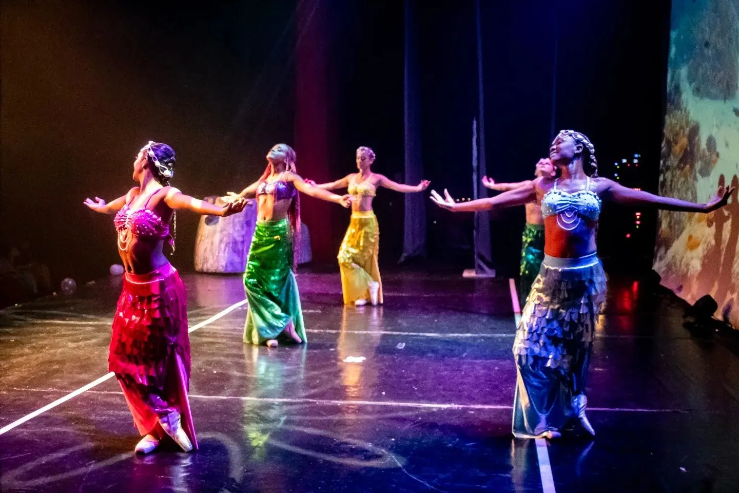 apresentação de ballet das sereias